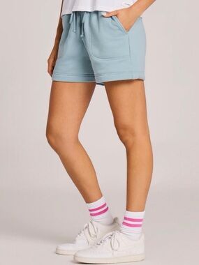 Life Is Good Women's Drawstring Shorts in Pale Blue